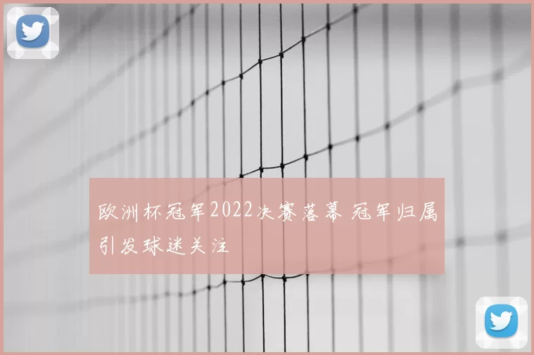 欧洲杯冠军2022决赛落幕 冠军归属引发球迷关注